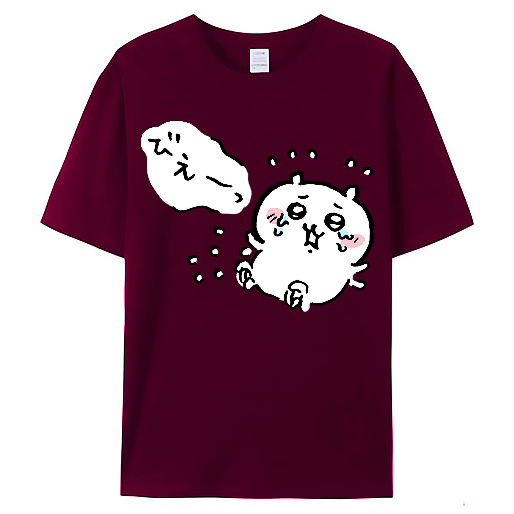 （画像用） ちいかわ ちいかわ Chii-kawa chiikawa レディースカジュアルプリントTシャツ（綿100％）